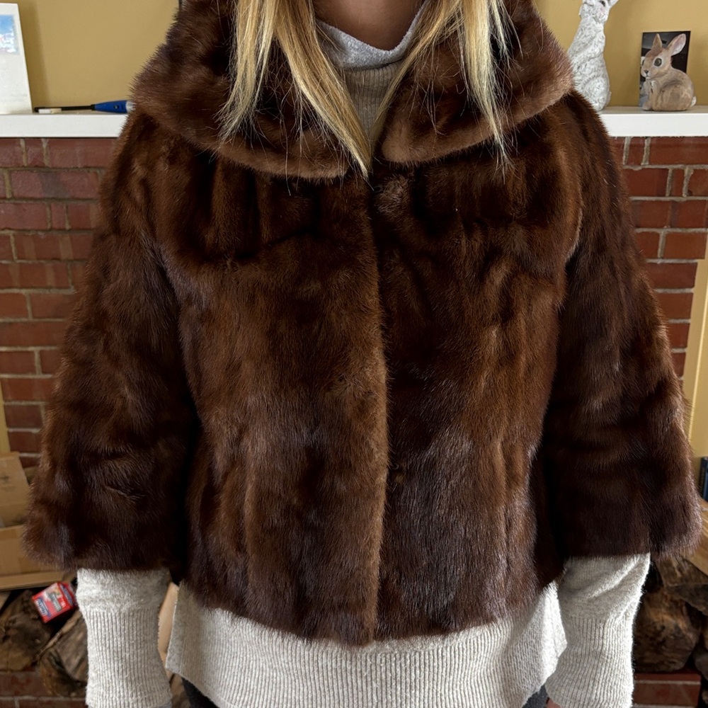 Hudson Bay Company Vintage Mink Luxurious Brown Fur Jacket